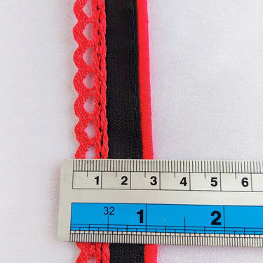 Embroidered Crochet Cotton One Yard Lace Trims Approx. 28mm Wide, Fabric Trim With Crochet Fringe